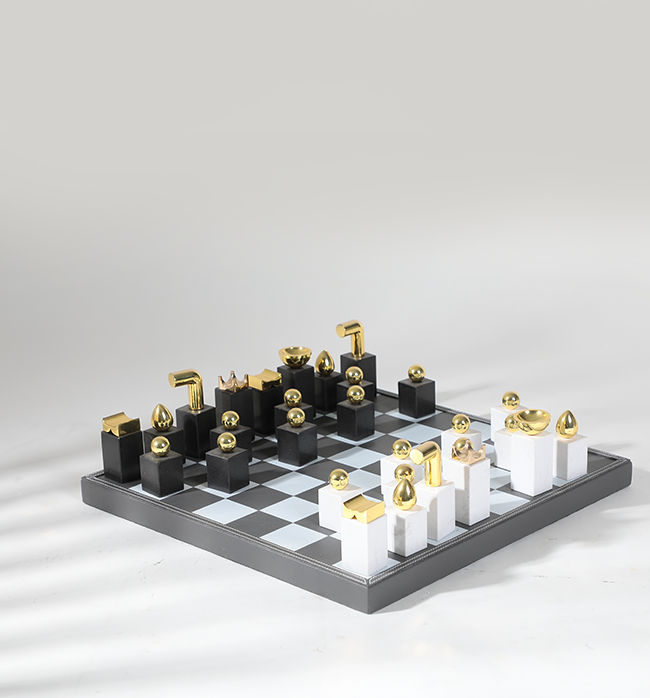 The Baron Collection Chess Board - Marble/MDF/PU