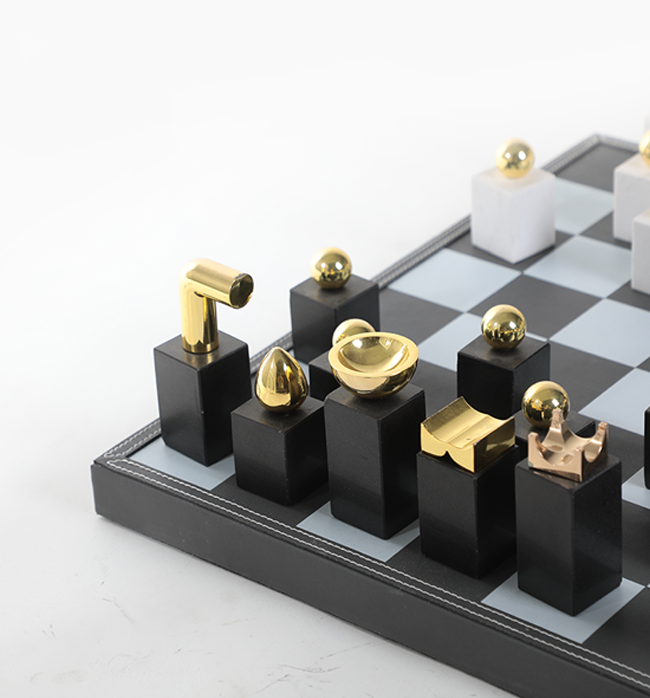 The Baron Collection Chess Board - Marble/MDF/PU