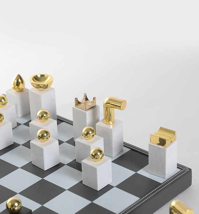 The Baron Collection Chess Board - Marble/MDF/PU